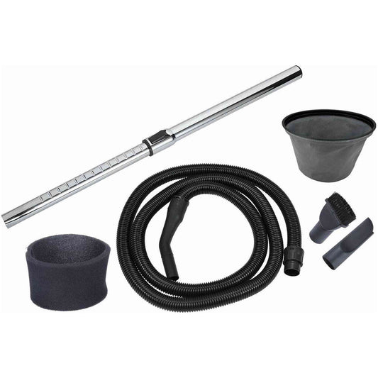 ASPIRATEUR 30L EAU ET POUSSIERES 1200W CUVE INOX - TUYAU 2M