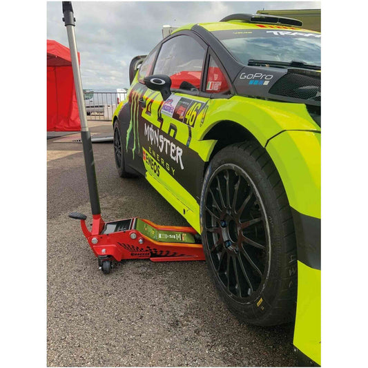 CRIC ROULEUR 3T PROFIL BAS DOUBLE PISTON - LONGUEUR 772MM - AVEC PEDALE