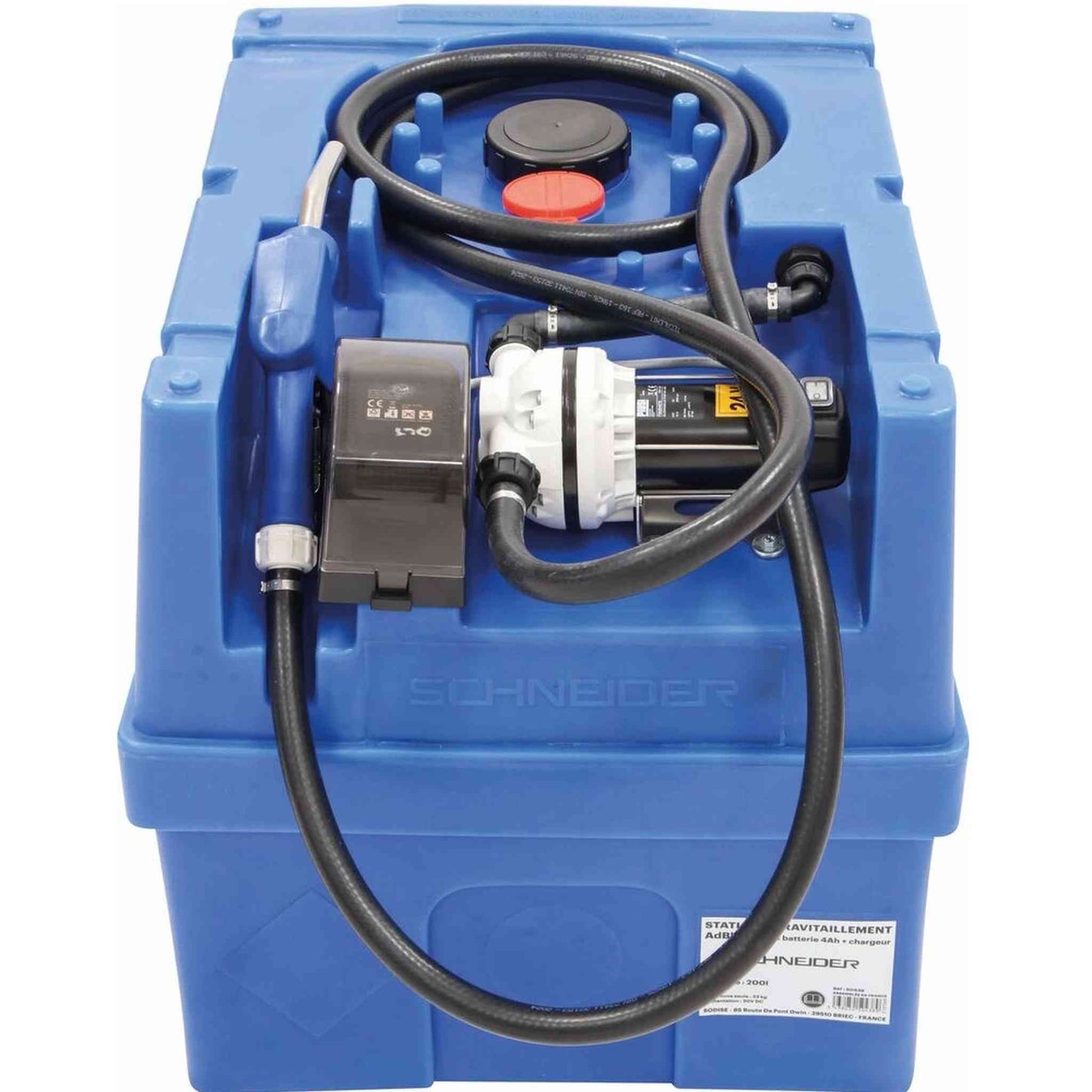 CUVE RAVITAILLEMENT AD BLUE 200L + POMPE ET PISTOLET AUTO- LI-ION BATTERIE 4Ah