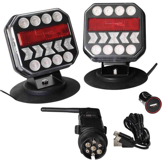 KIT DE SIGNALISATION ARRIERE LED 12V MAGNETIQUE WIFI AVEC CANBUS