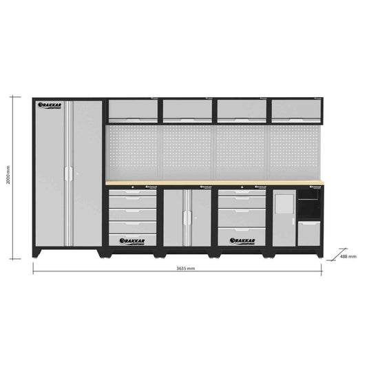 Mobilier d'atelier 5 éléments hêtre