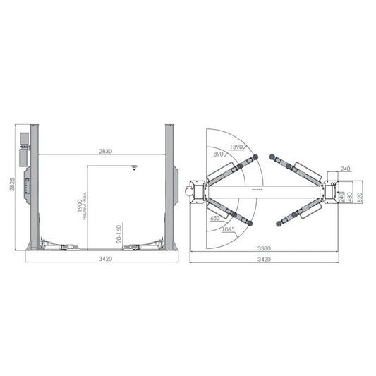 PONT 2 COLONNES AZUR42CH SCHEMA