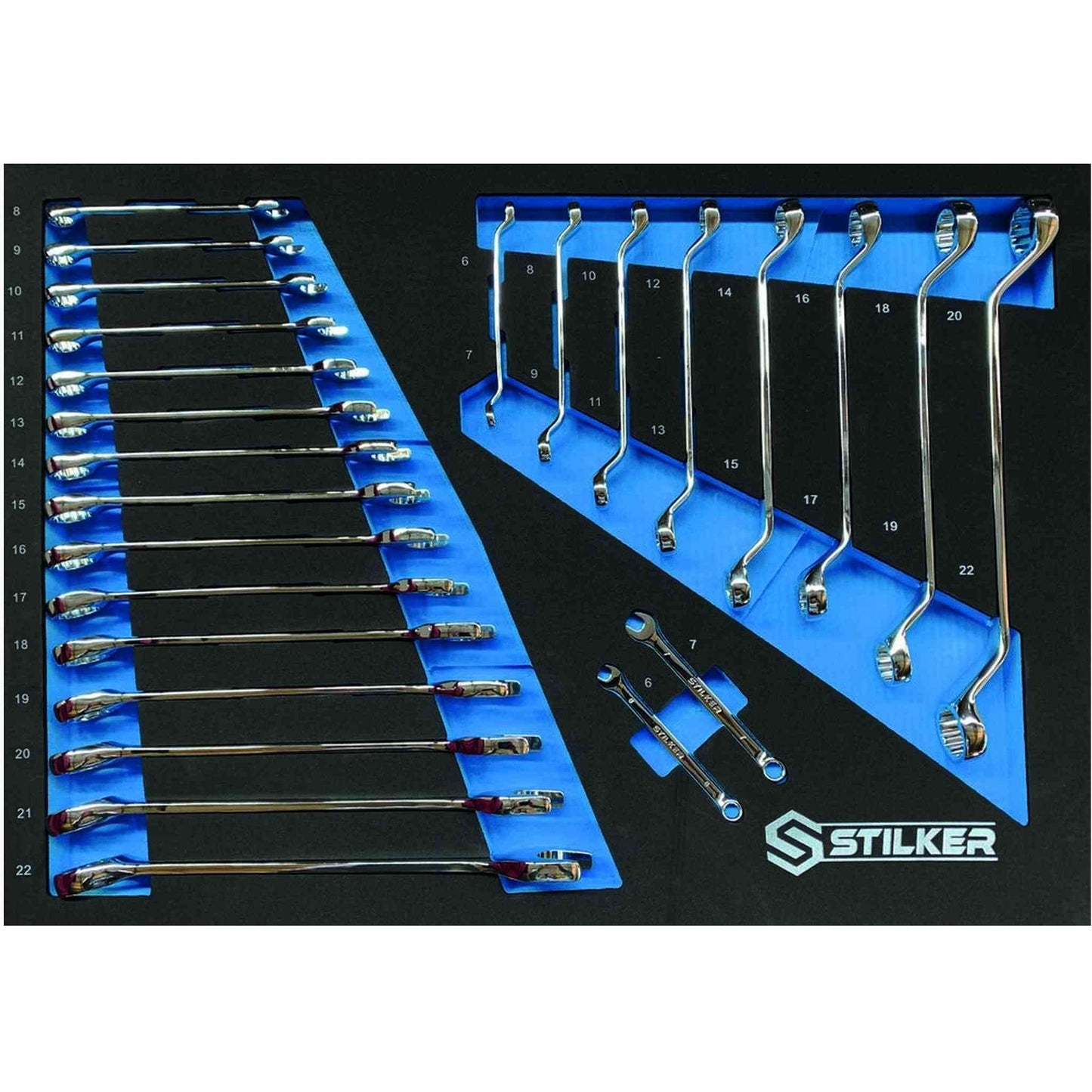 Servante d'atelier 7 tiroirs composée de 273 outils - modules mousse