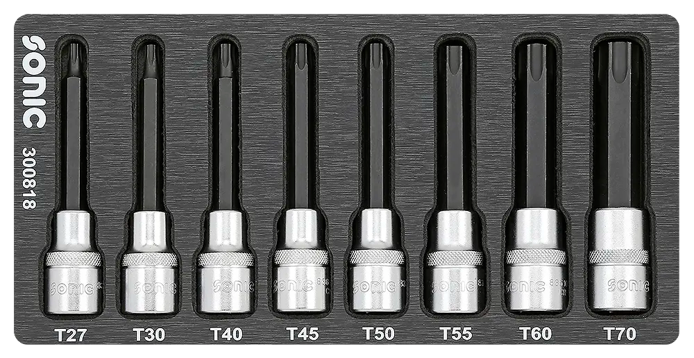 Malette empreintes longues Torx 1/2'' 8-pcs.
