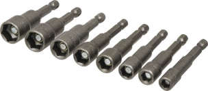 JEU 8 DOUILLES 1/4" POUR VISSEUSE - 6 A 13MM