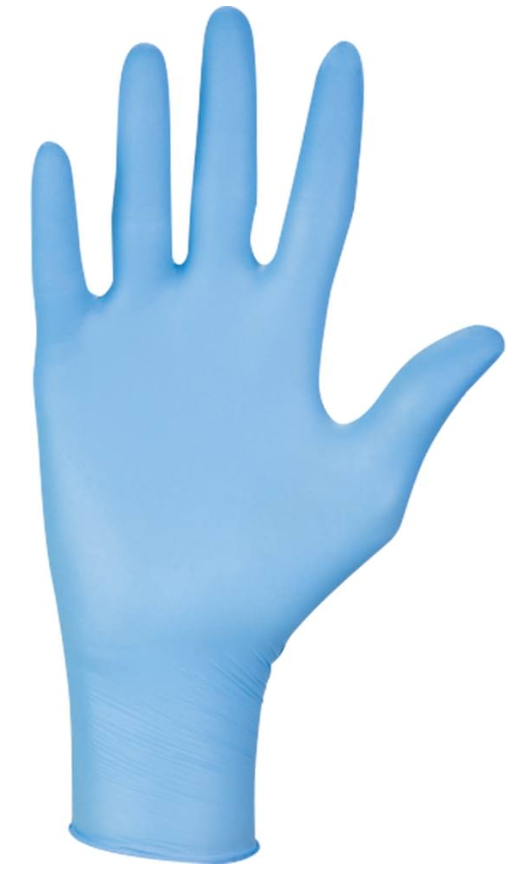 Boite 100 gants ambidextres nitrile bleu non poudre 3,5G taille L