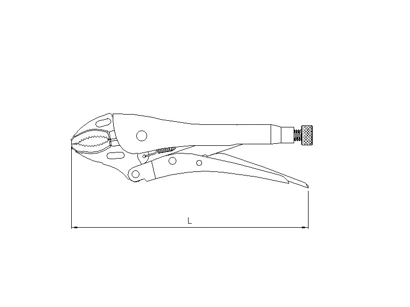 Pince étau bec court 10''