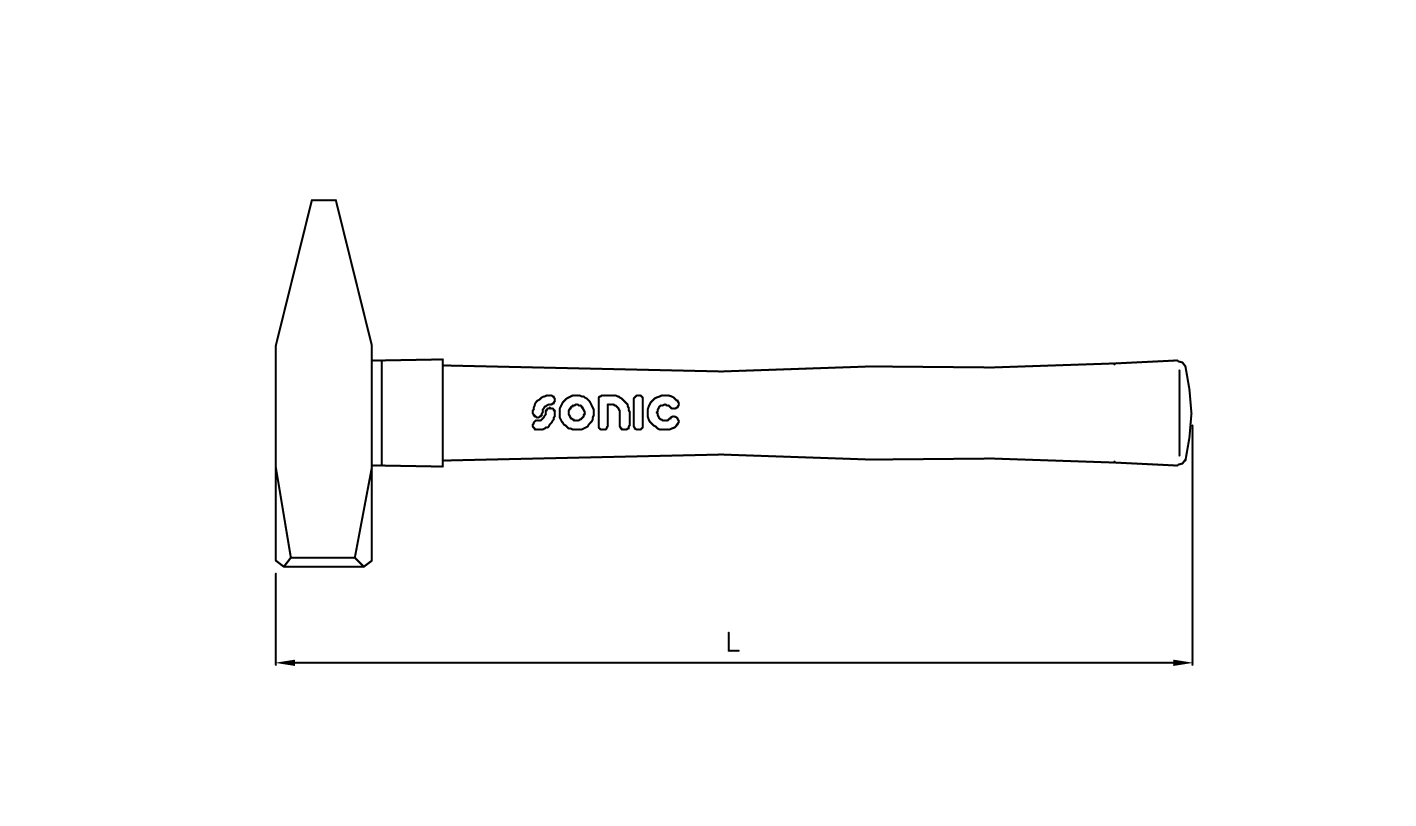 Marteau rivoir manche en bois 400gr.