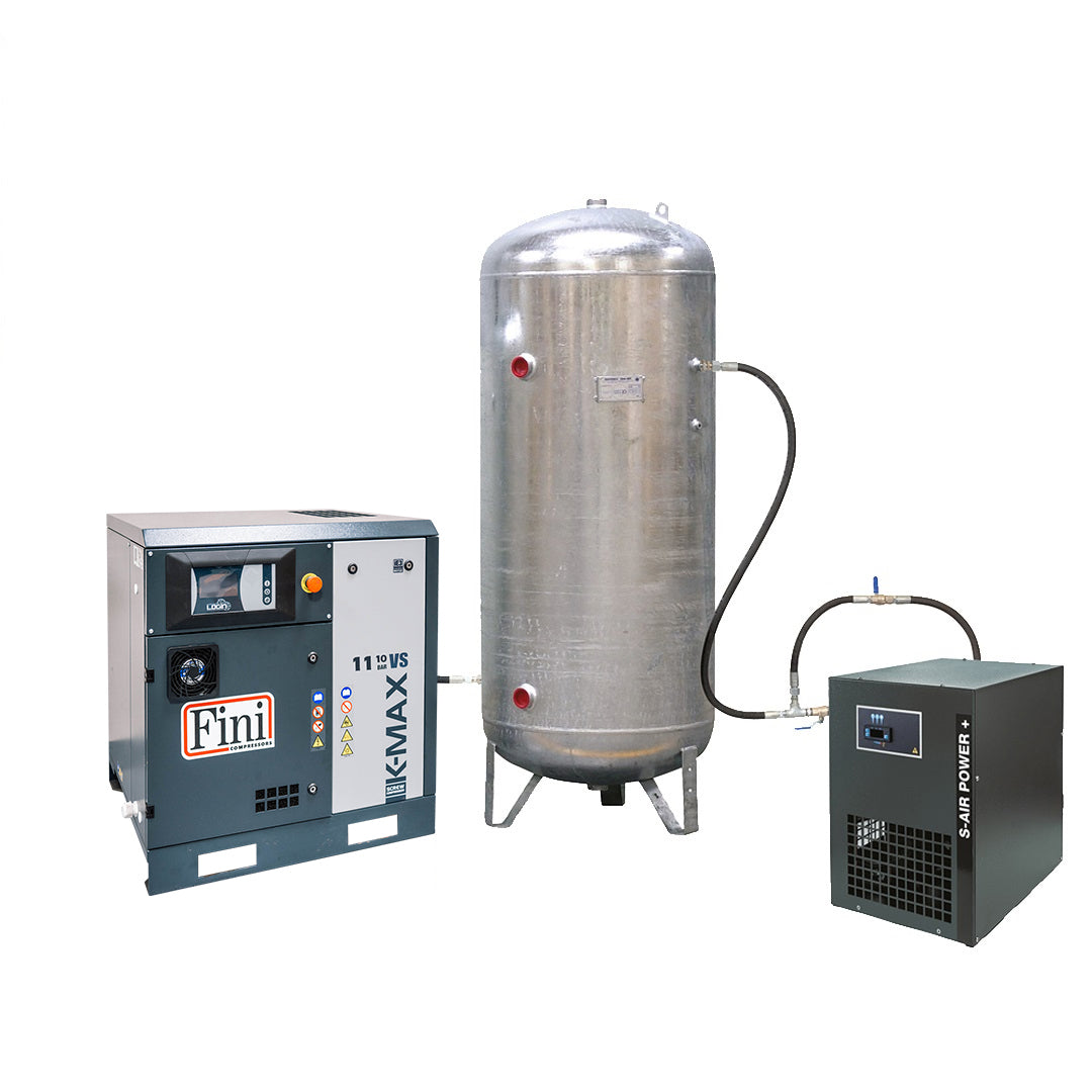 K-MAX 11/10/VS/500VG/ES - Pack compresseur à vis 11 kW 10 bar cuve 500 L sécheur