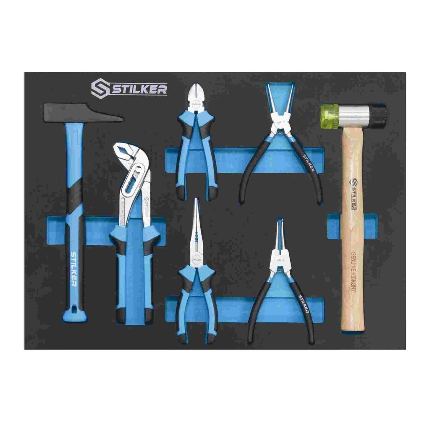 Servante d'atelier 7 tiroirs composée de 147 outils - modules mousse