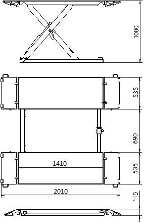 Pont mobile 3T 230V 1M