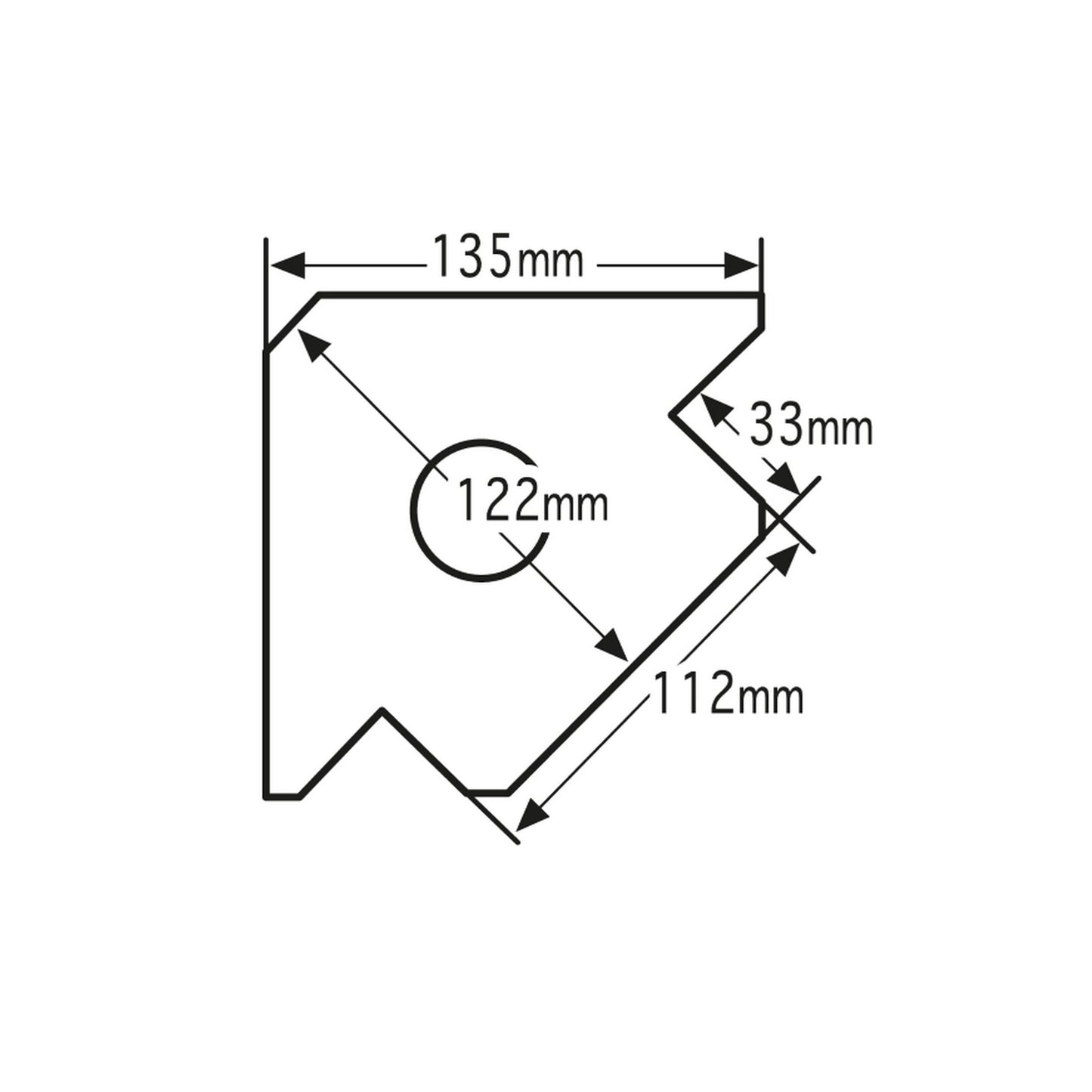 05774 grande equerre dimension