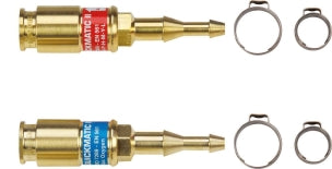 KIT 2 RACCORDS FEMELLES OXYGENE/ACETYLENE D 6/10MM