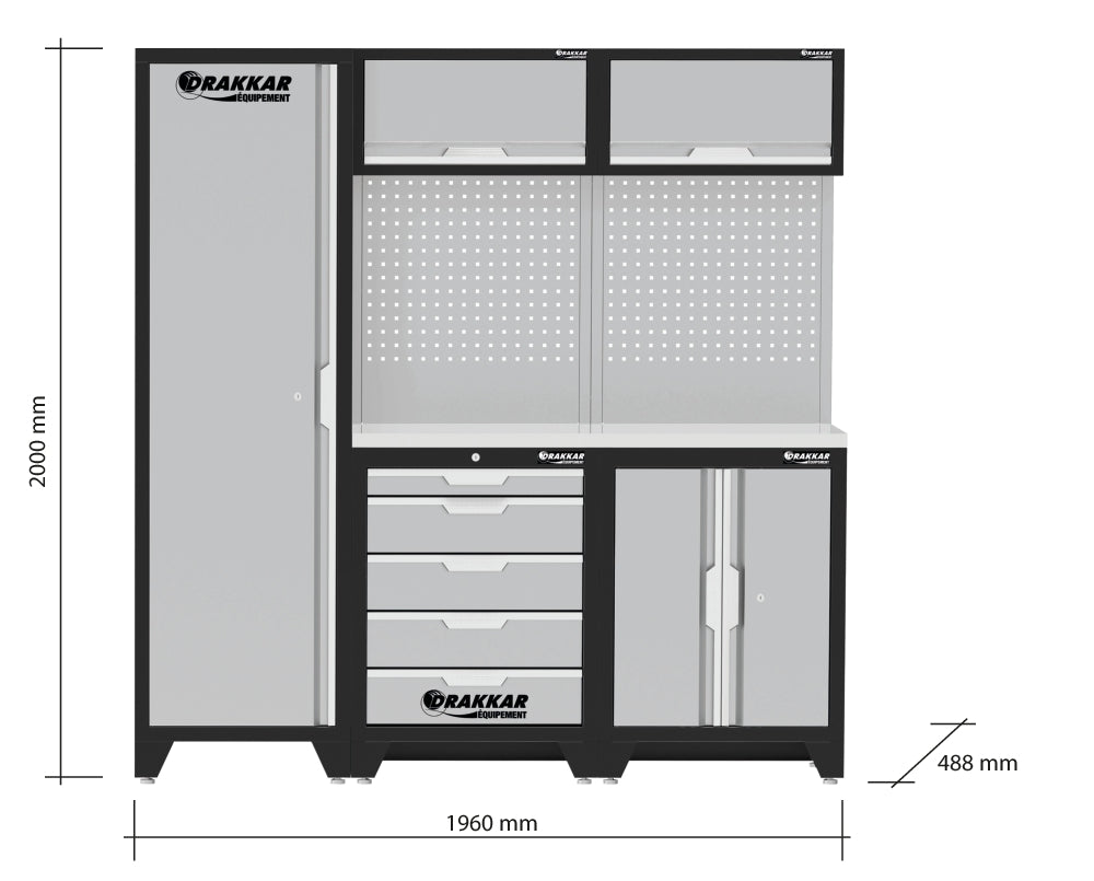 MOBILIER D'ATELIER 3 ELEMENTS INOX 430