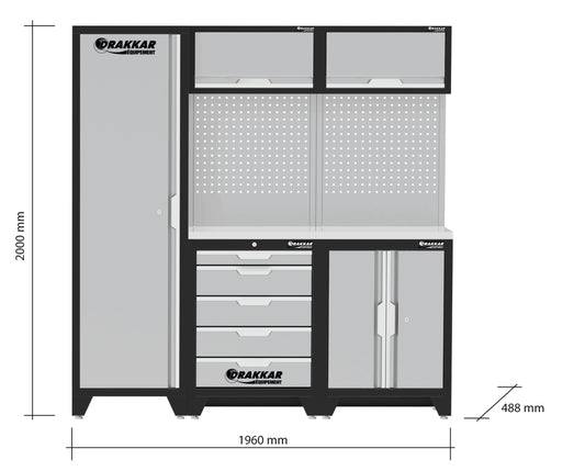 MOBILIER D'ATELIER 3 ELEMENTS INOX 430