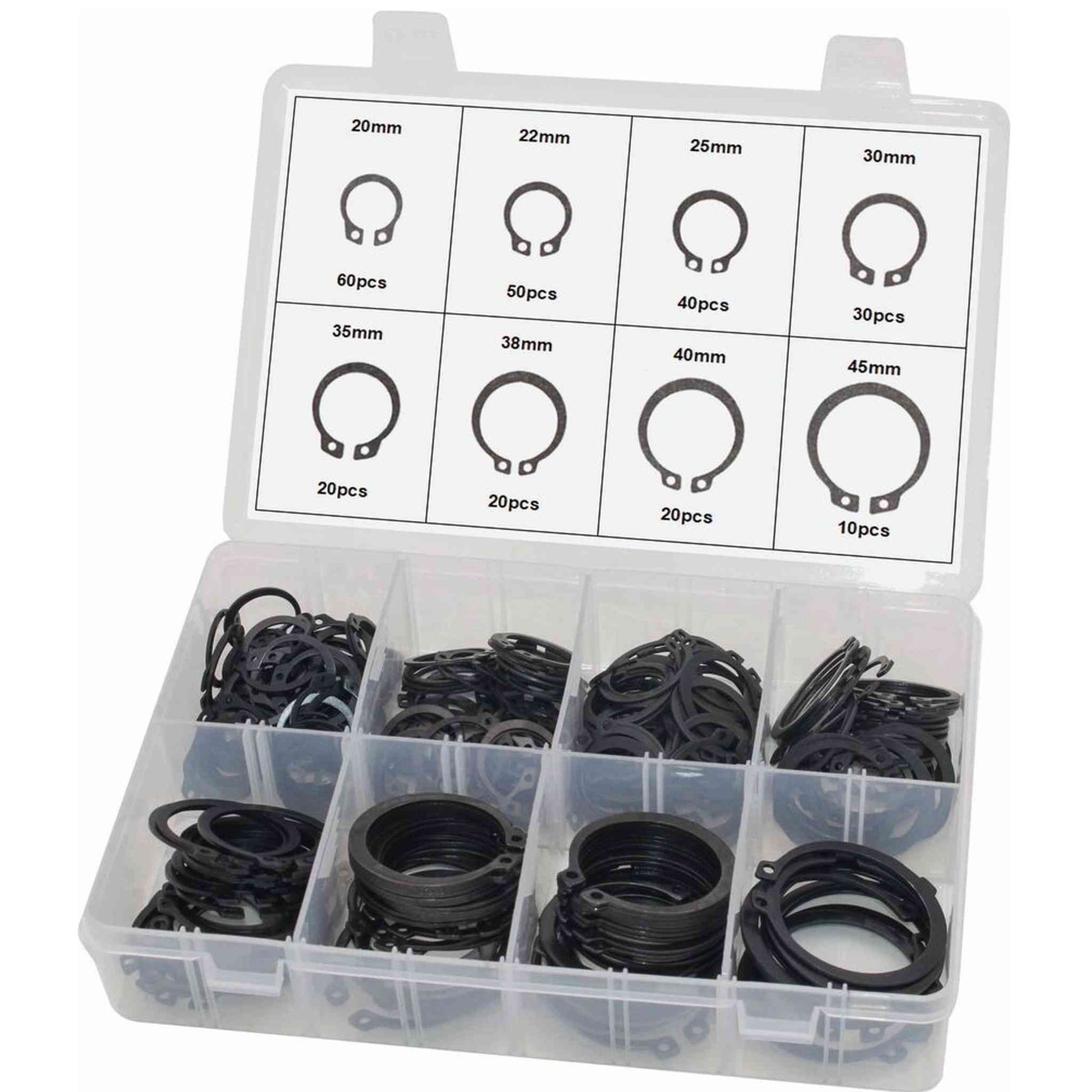 ASSORTIMENT 250 CIRCLIPS EXTERIEURS 20-45MM