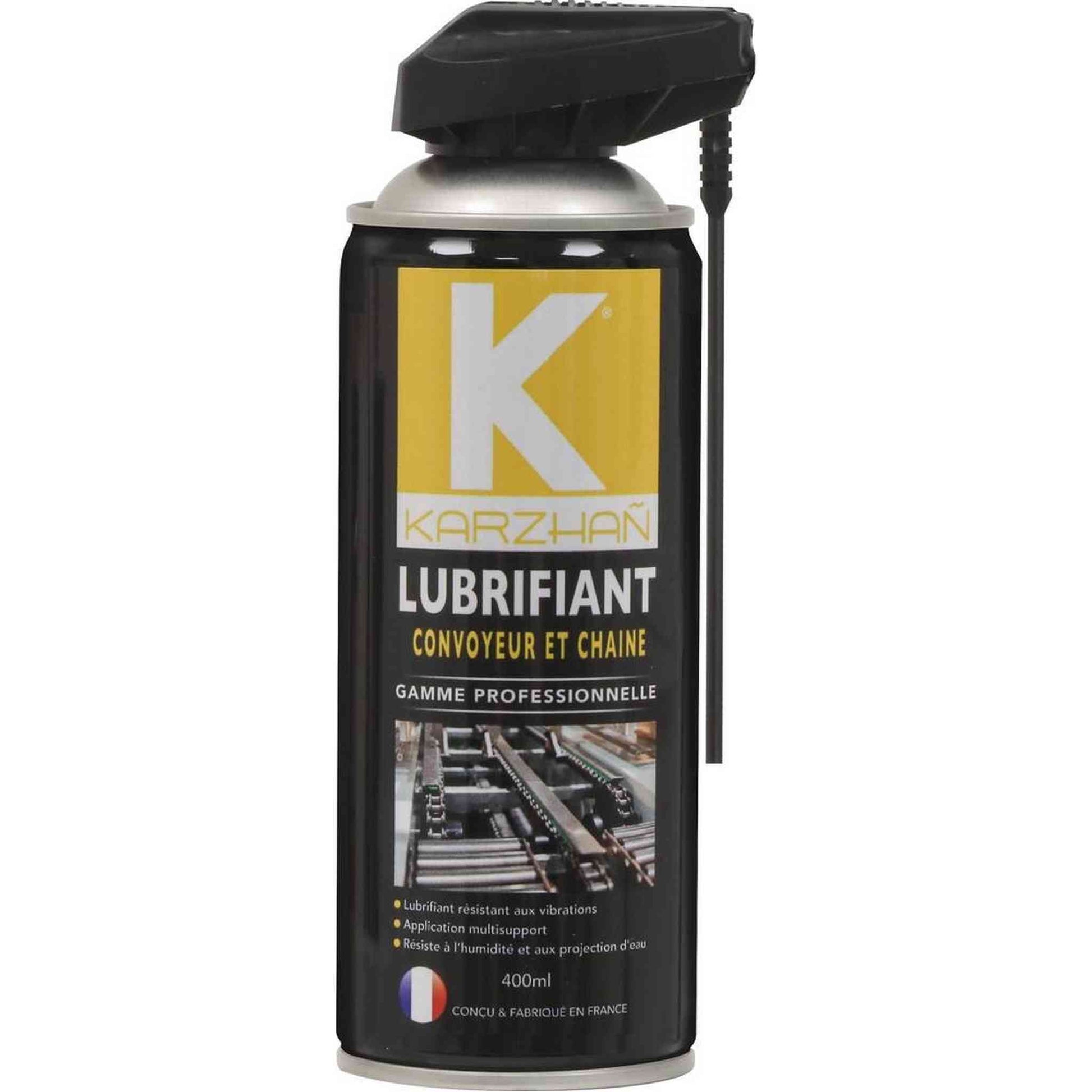 Aérosol Karzan 400ML lubrifiant chaine et convoyeurs haute température