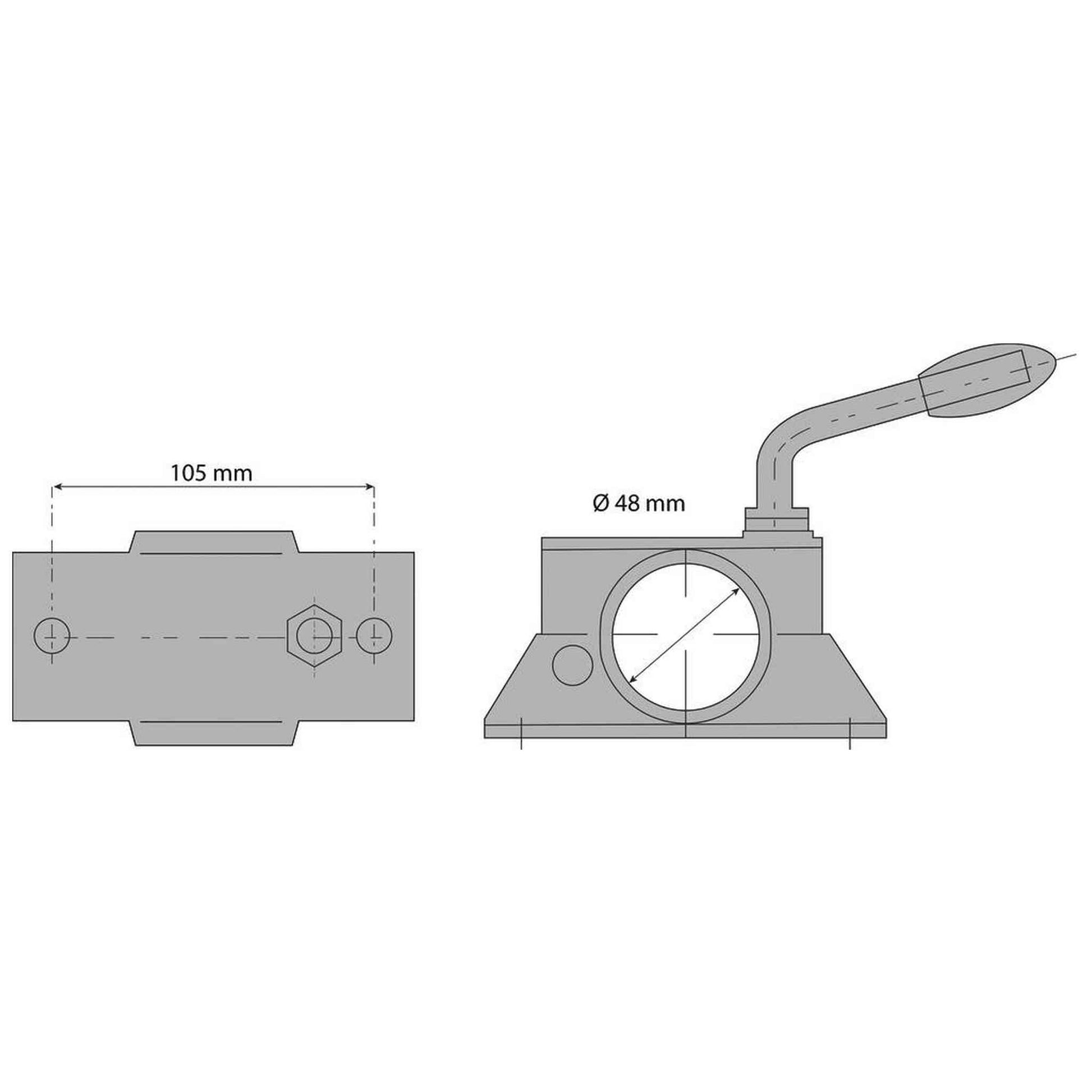 BRIDE P/ ROUE JOCKEY DIAM.48MM P/17549