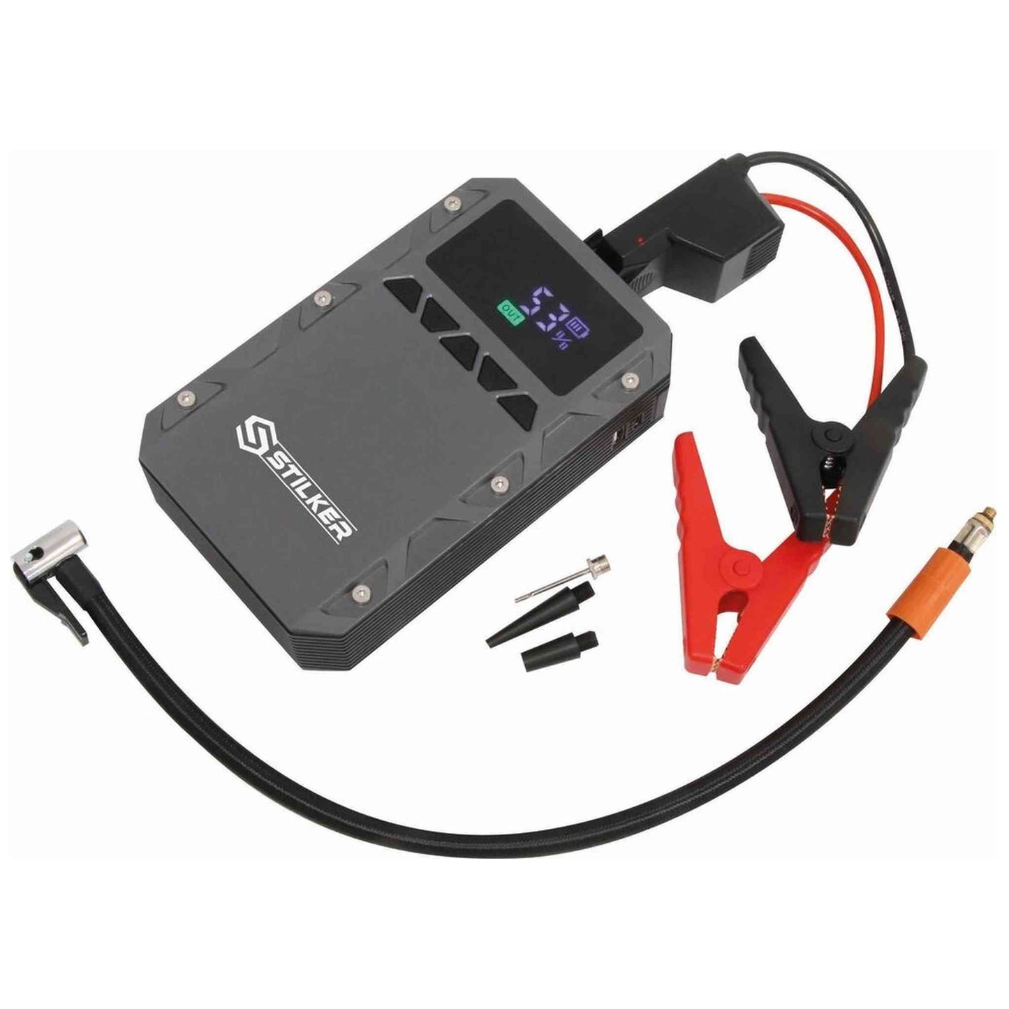 Booster 12V 800A avec power bank 8000 mAh et gonfleur