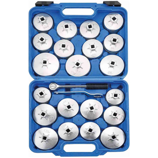 CLOCHES ALUMINIUM POUR FILTRES A HUILE COFFRET DE 23 PCS