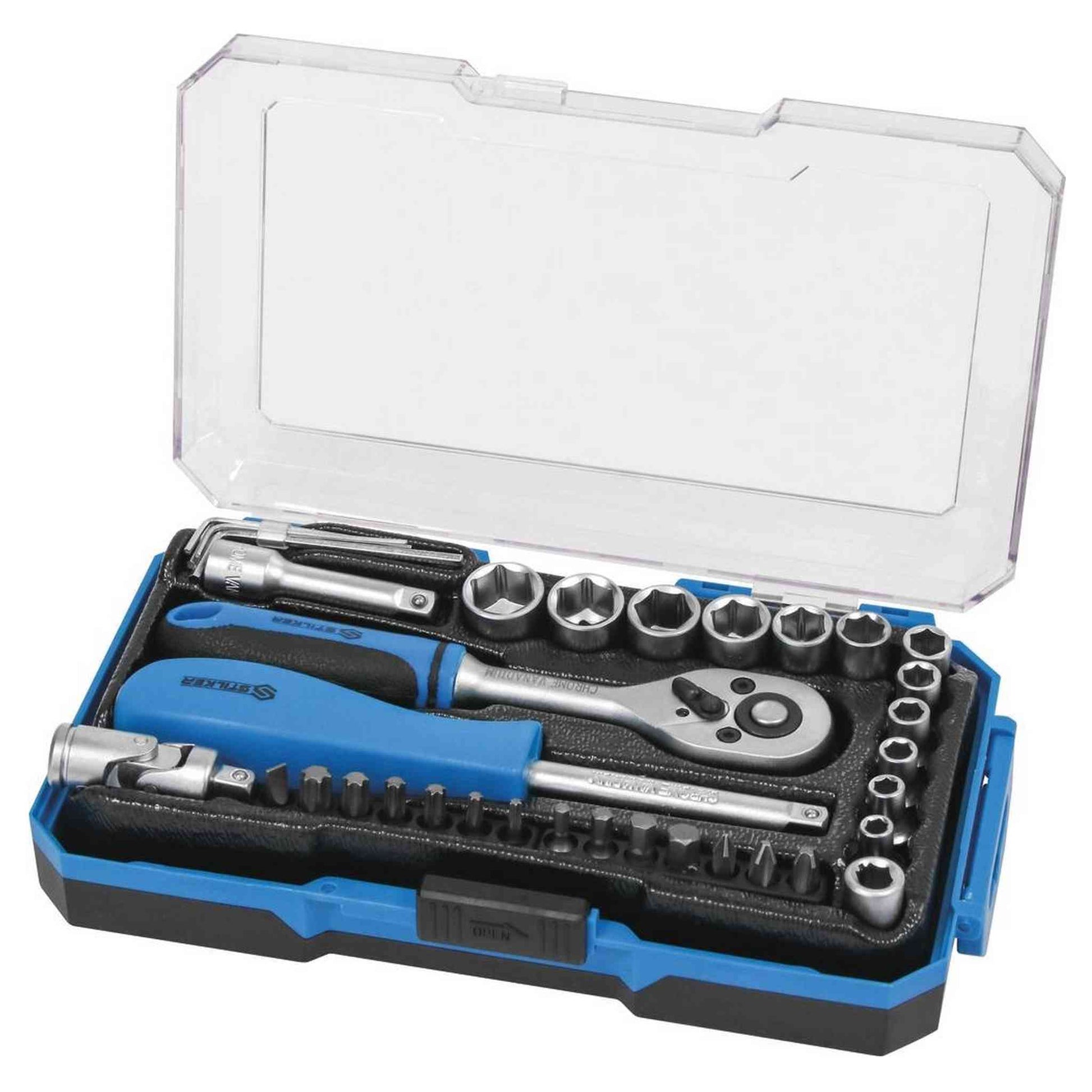 COFFRET DE 35 PCS - DOUILLES 1/4"