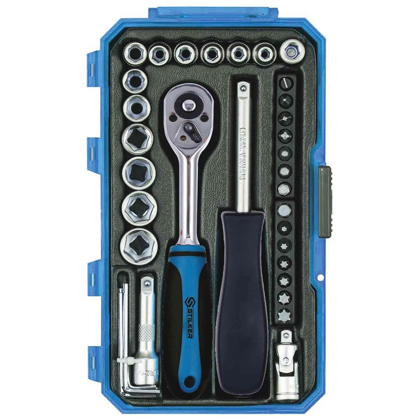 COFFRET DE 35 PCS - DOUILLES 1/4"