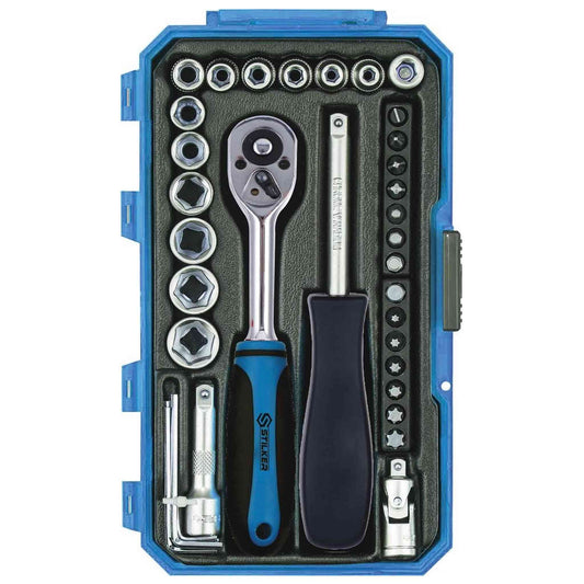 COFFRET DE 35 PCS - DOUILLES 1/4"