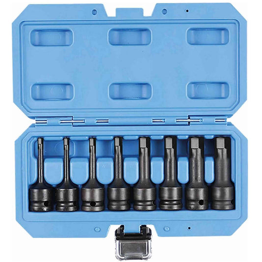 COFFRET DE DOUILLES A CHOC EMBOUTS 6 PANS 1/2" H5-H19 8 PCS