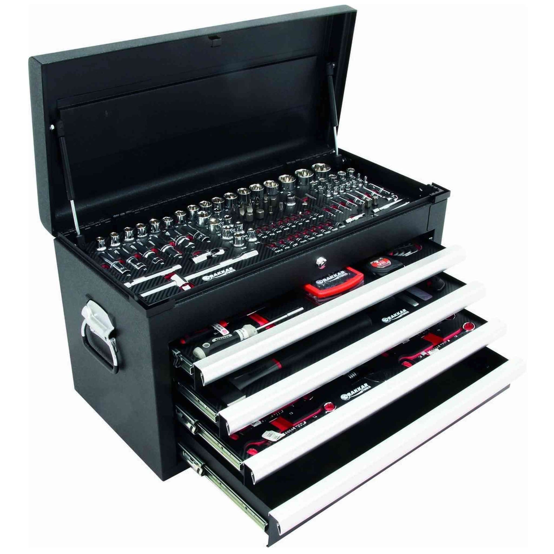 COFFRE DE SERVANTE 4 TIROIRS MODULES CARBONE - 192 OUTILS