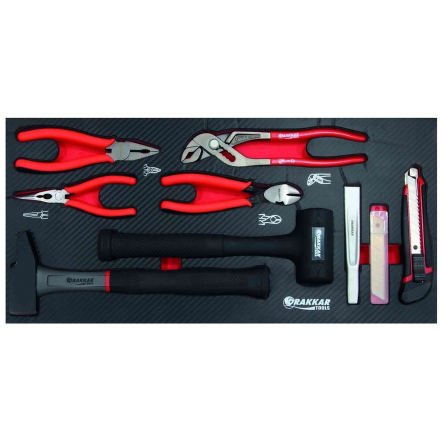 COFFRE DE SERVANTE 4 TIROIRS MODULES CARBONE - 192 OUTILS