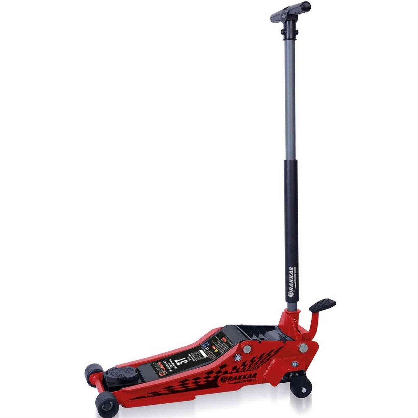 CRIC ROULEUR 3T PROFIL BAS DOUBLE PISTON - LONGUEUR 772MM - AVEC PEDALE