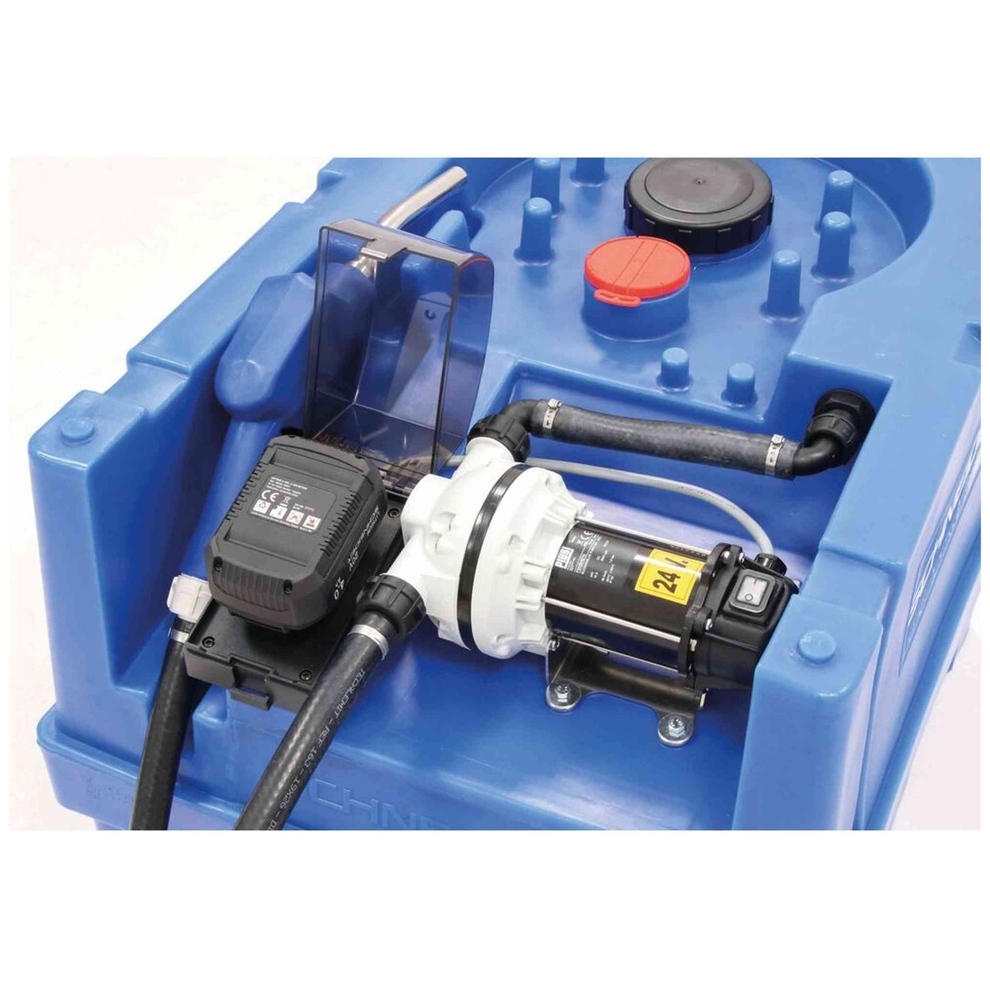 CUVE RAVITAILLEMENT AD BLUE 200L + POMPE ET PISTOLET AUTO- LI-ION BATTERIE 4Ah