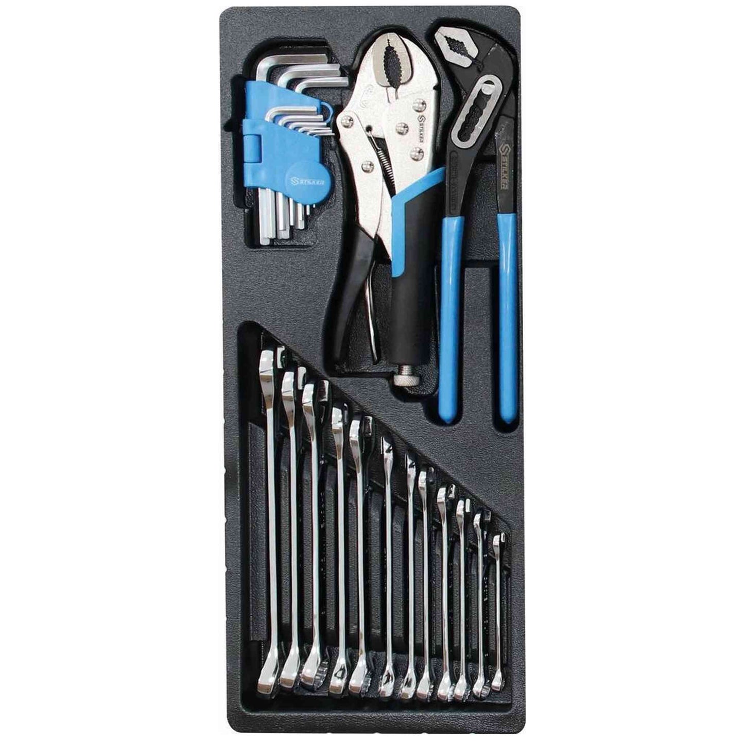 Caisse à outils composée de 85 outils