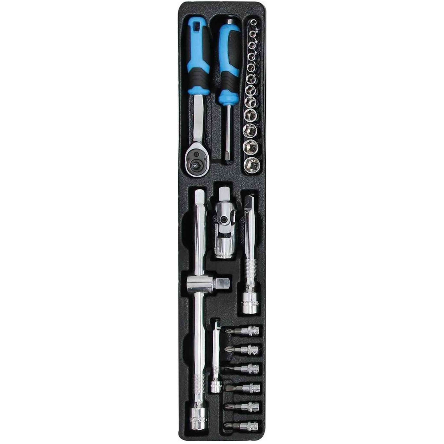 Caisse à outils composée de 85 outils