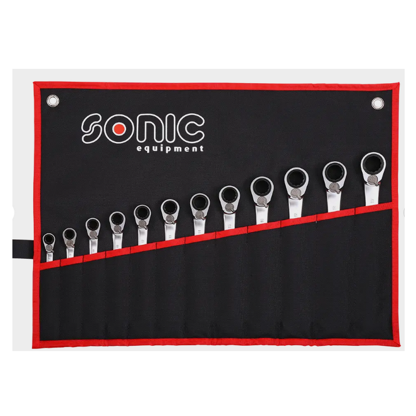 Clés mixtes à cliquet reversible 12 pans en trousse 12-pcs. Sonic