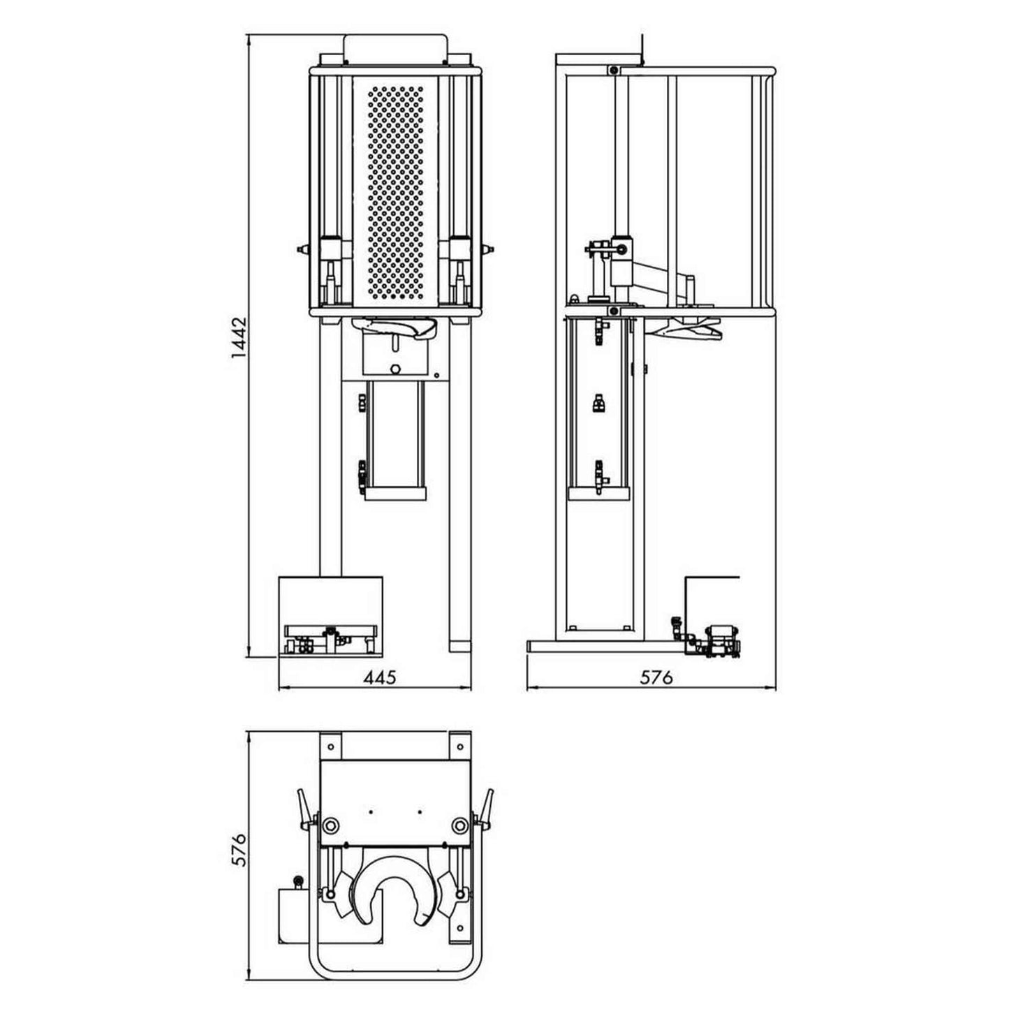 Compresseur de ressorts pneumatique 1,2T