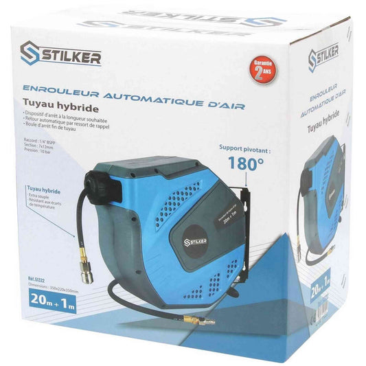 ENROULEUR TUYAU D'AIR 20M - 8X12MM