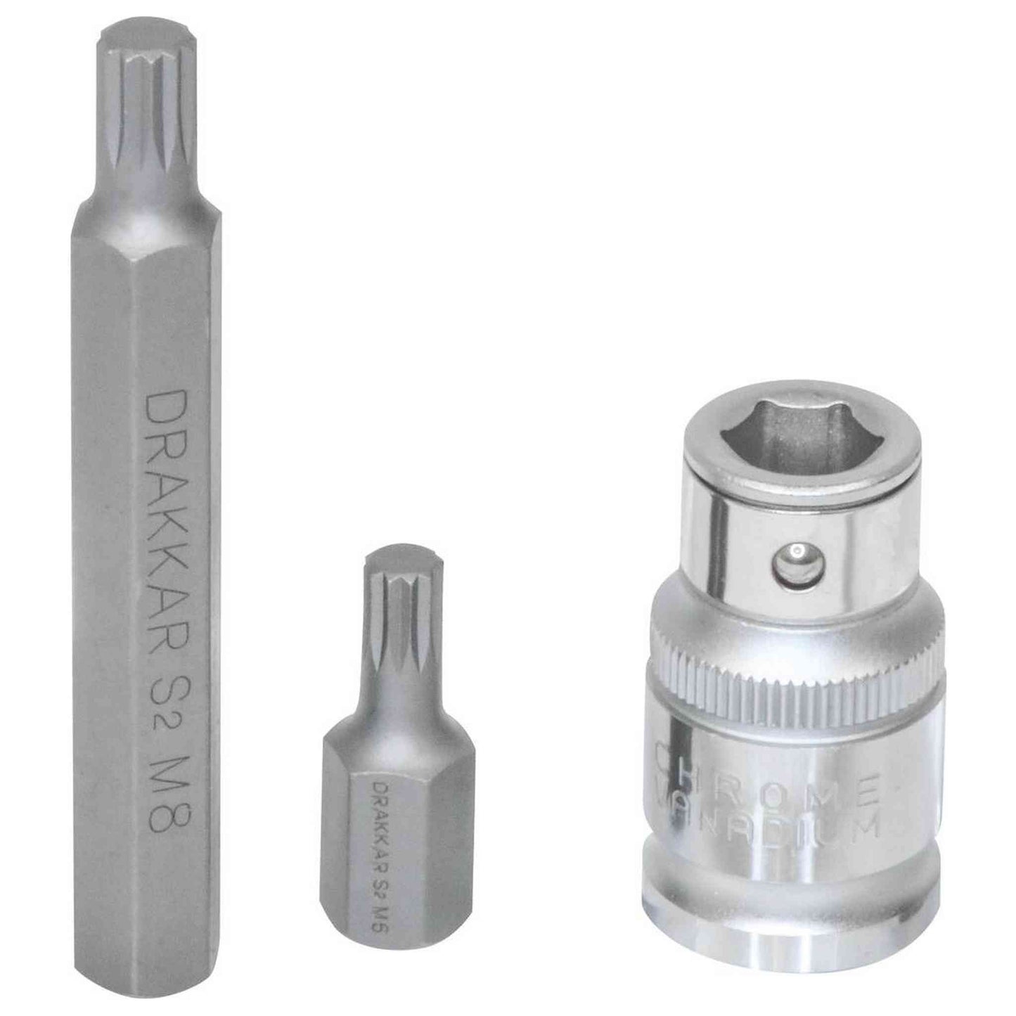 Embout hexagonal 10mm XZN de M5 à M12 avec douille porte embout 1/2" - coffret métallique de 11 pcs