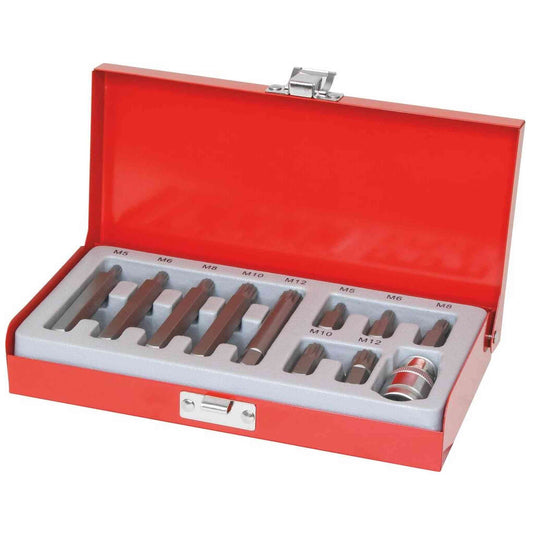 Embout hexagonal 10mm XZN de M5 à M12 avec douille porte embout 1/2" - coffret métallique de 11 pcs