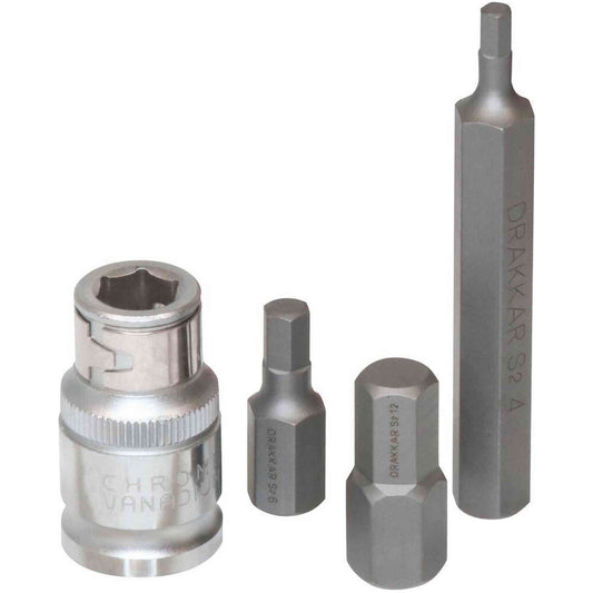 Embout hexagonal de 4 à 12mm douille 1/2" embouts de 15 pcs
