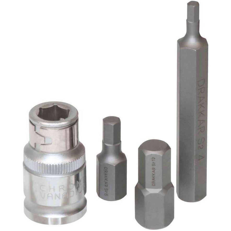 Embout hexagonal de 4 à 12mm douille 1/2" embouts de 15 pcs