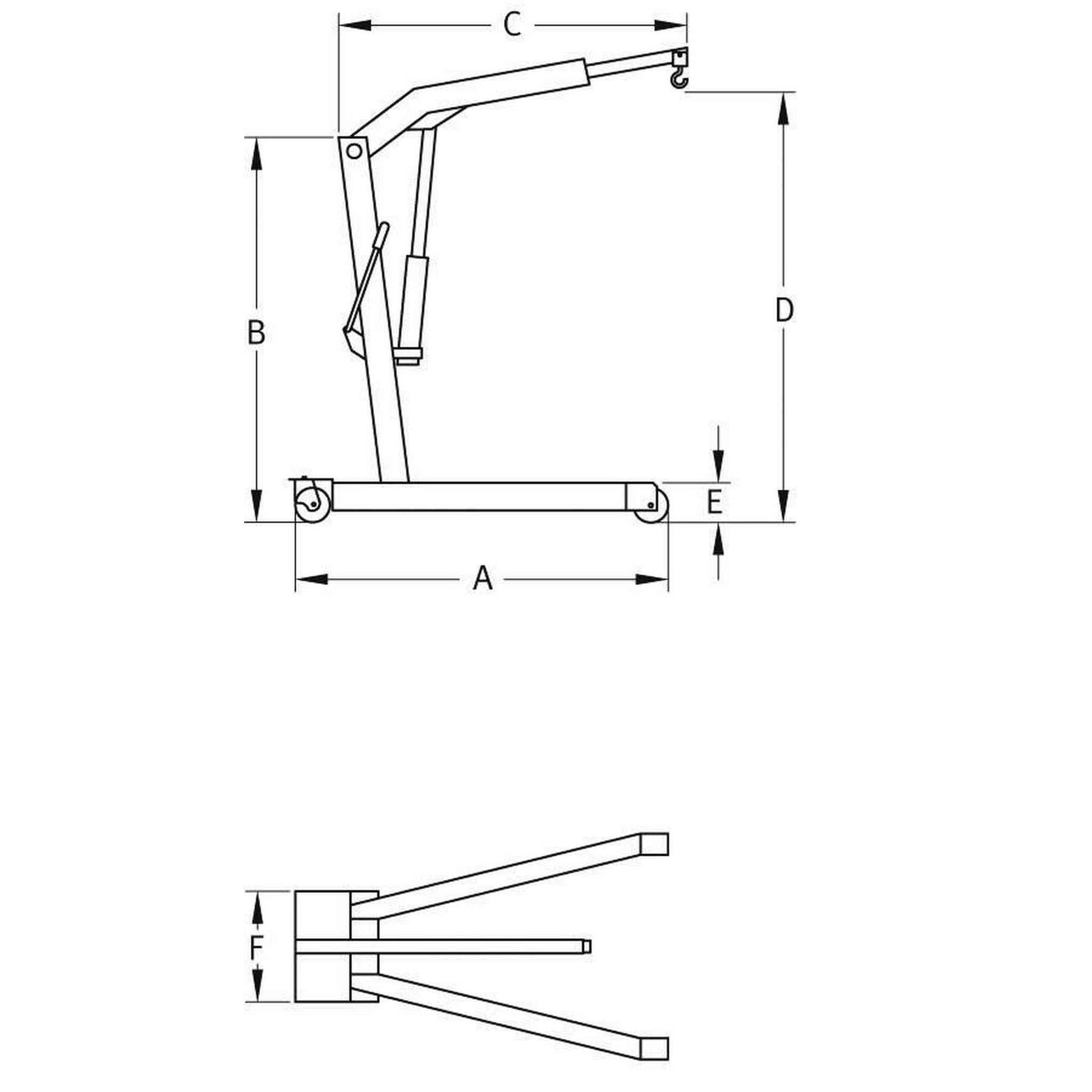 Grue d'atelier pliante 1T