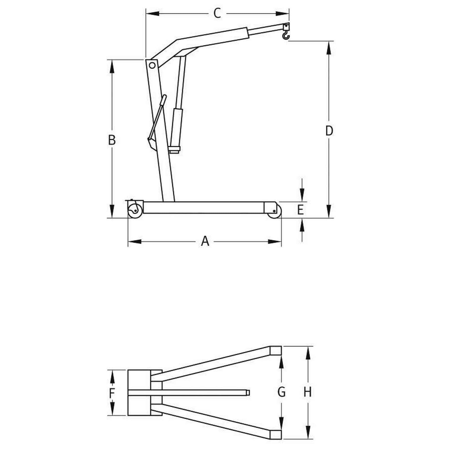 Grue d'atelier pliante 1T