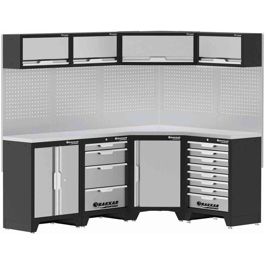 MOBILIER D'ATELIER 4 ELEMENTS ANGLE INOX 430