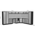 MOBILIER D'ATELIER 8 ELEMENTS ANGLE INOX 430