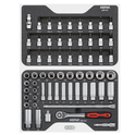 Malette BMCS cliquet et douilles 3/8'' 61-pcs. Sonic