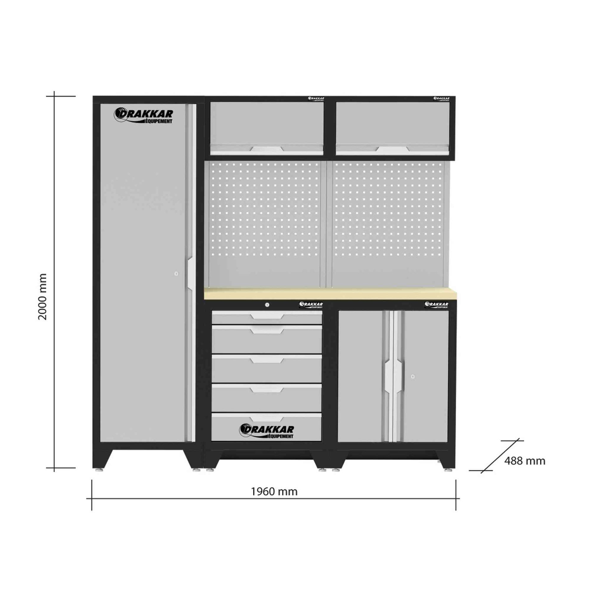 Mobilier d'atelier 3 éléments hêtre