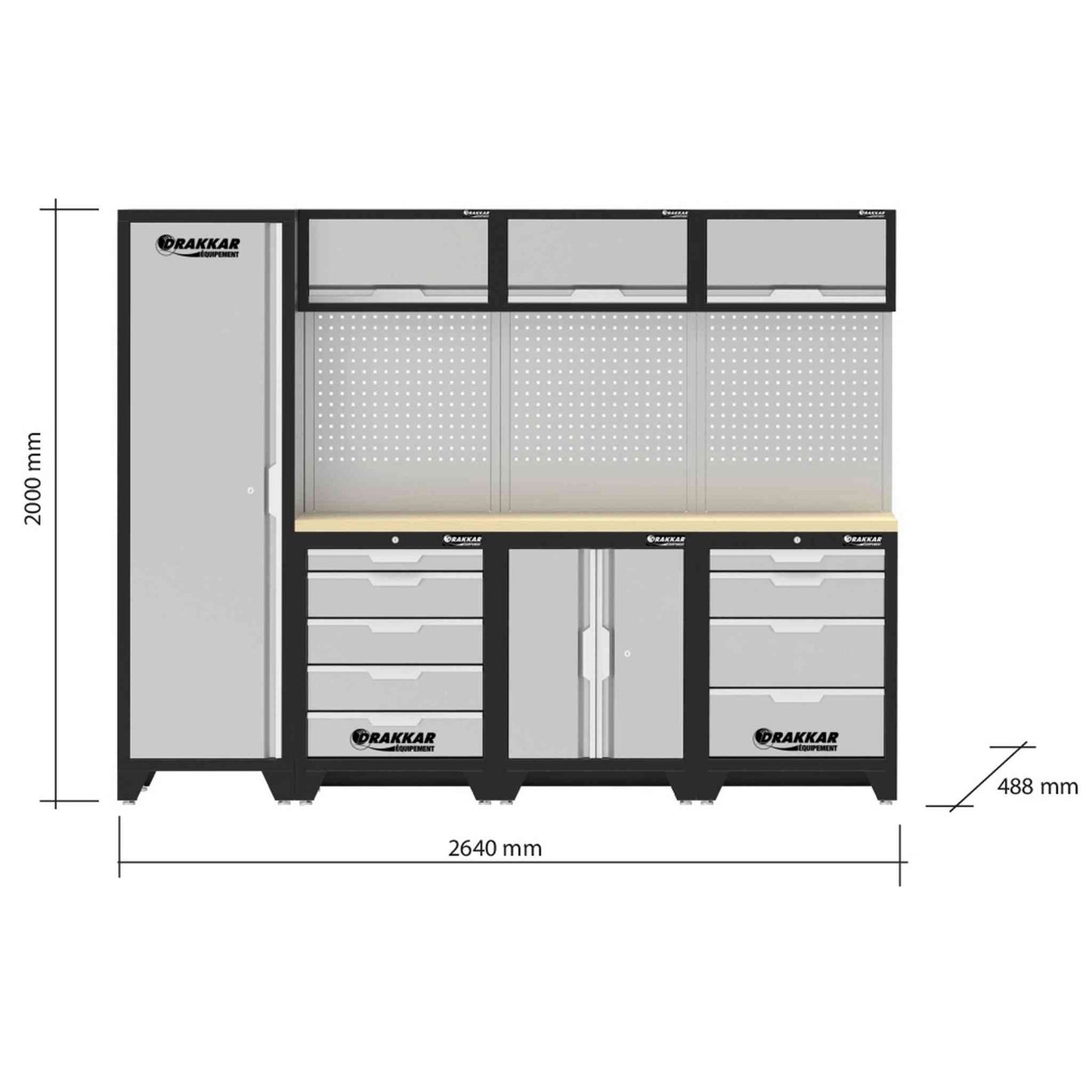 Mobilier d'atelier 4 éléments hêtre