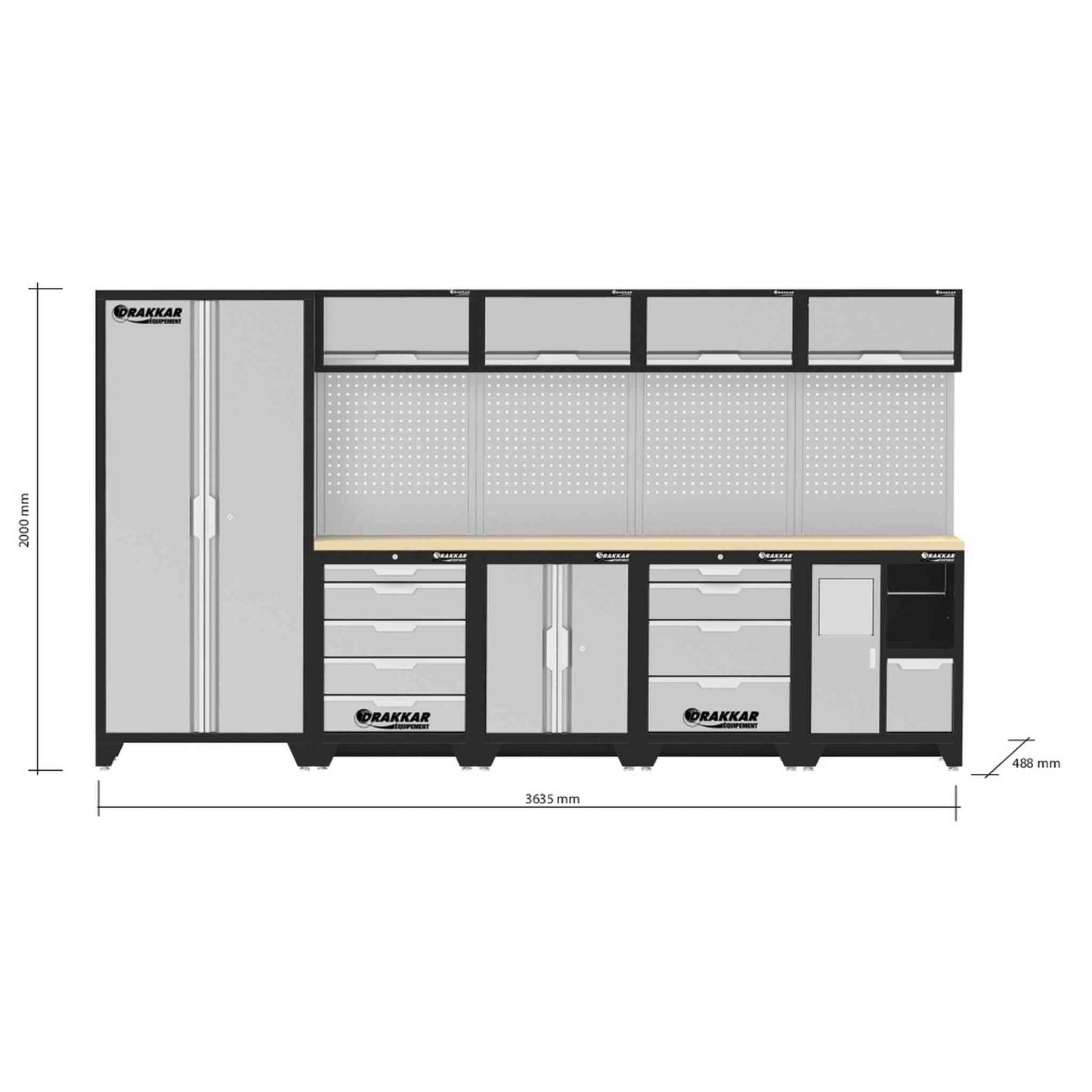 Mobilier d'atelier 5 éléments hêtre