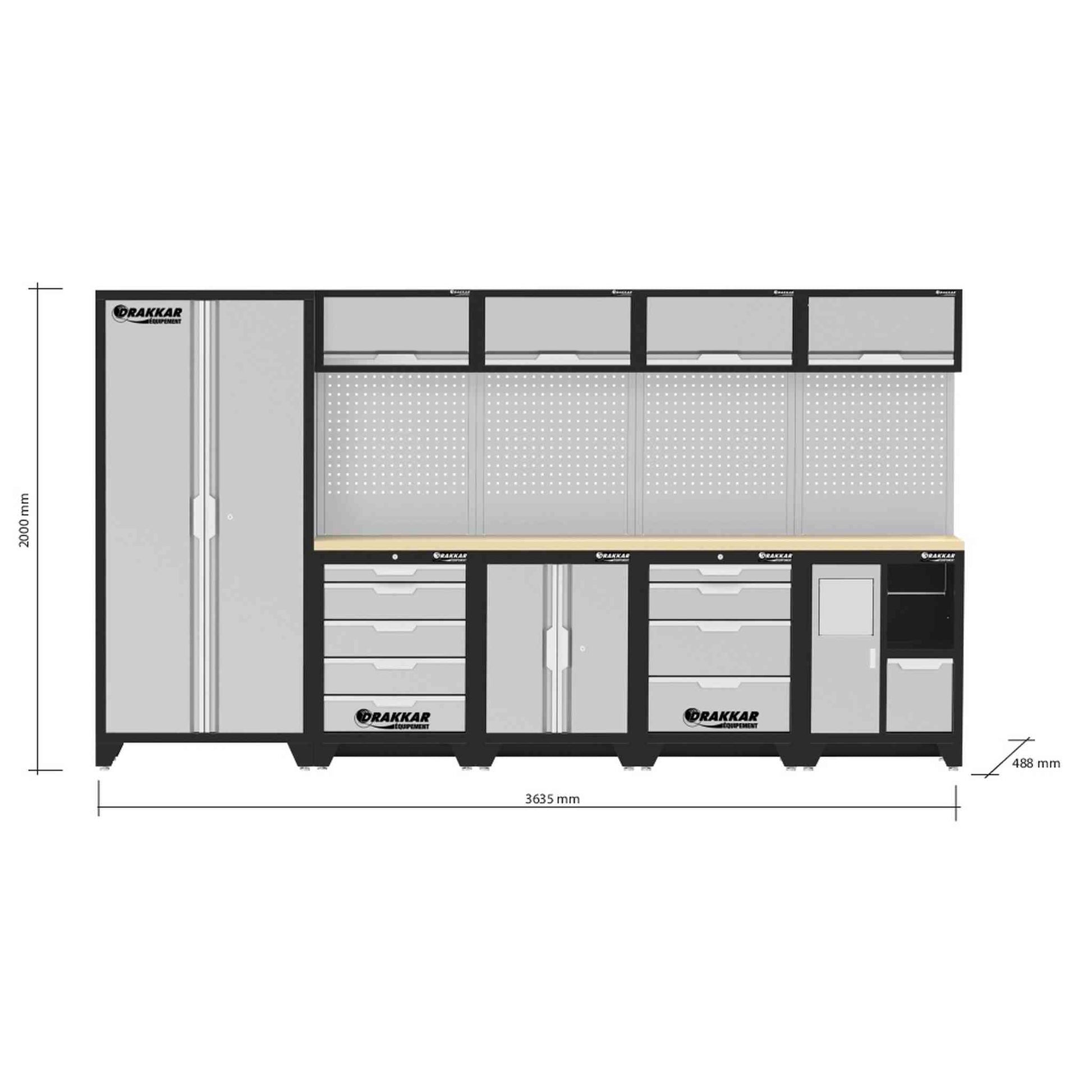 Mobilier d'atelier 5 éléments hêtre